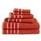 Hastings Home Combed Cotton 6-piece Set with 2 Bath Towels, 2 Hand Towels and 2 Washcloths, Brick Orange 344565CBZ - alternate 3